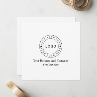 Personalisiertes Logo und Text Mitteilungskarte