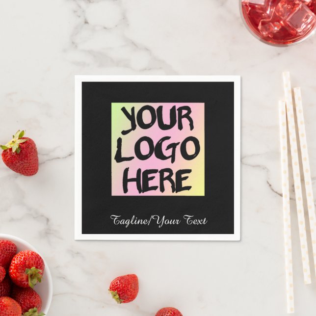 Personalisiertes Logo und Text Serviette (Beispiel)