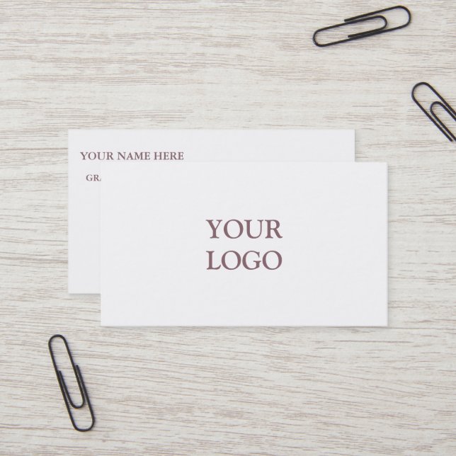 Personalisiertes Logo Visitenkarte (Vorderseite/Rückseite Beispiel)
