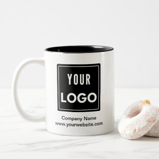 Personalisiertes Logo Zweifarbige Tasse (Mit Donut)