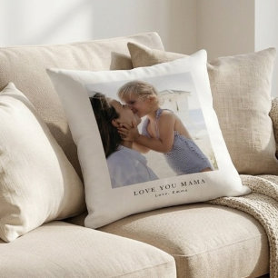 Personalisiertes Love You Mama Foto Kissen