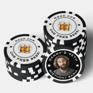 Personalisiertes Lustiges Foto Gut Für Eine Bier B Pokerchips