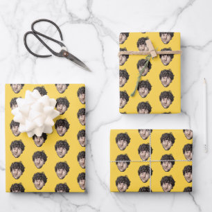 Personalisiertes Lustiges gelbes benutzerdefiniert Geschenkpapier Set