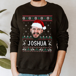 Personalisiertes lustiges Gesichtsfoto mit Weihnac Sweatshirt