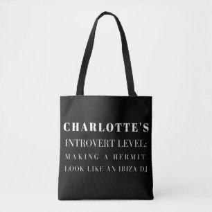 Personalisiertes lustiges Introvertierten-Zitat mi Tasche