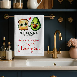 Personalisiertes lustiges Lebensmittel Valentinsta Geschirrtuch