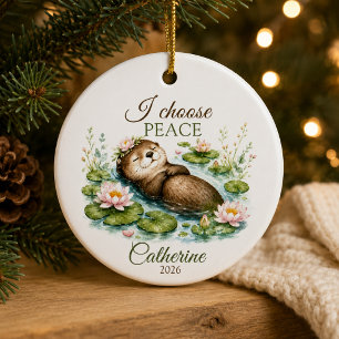 personalisiertes & lustiges Scheidungs-"Ich wähle Keramik Ornament