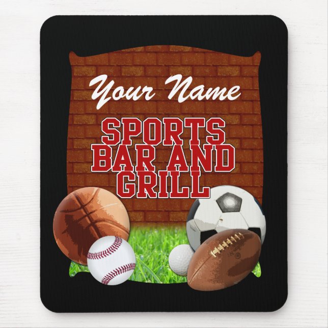 Personalisiertes lustiges Sport-Bar und Grill Mousepad (Vorne)