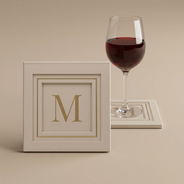 Personalisiertes Luxus-Monogramm Glasuntersetzer (Von Creator hochgeladen)