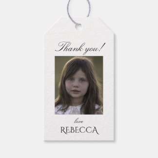 Personalisiertes Mädchen Foto Dankeschön für Gesch Geschenkanhänger