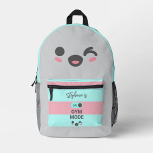 Personalisiertes Mädchen im Fitness-Modus Lustiger Bedruckter Rucksack