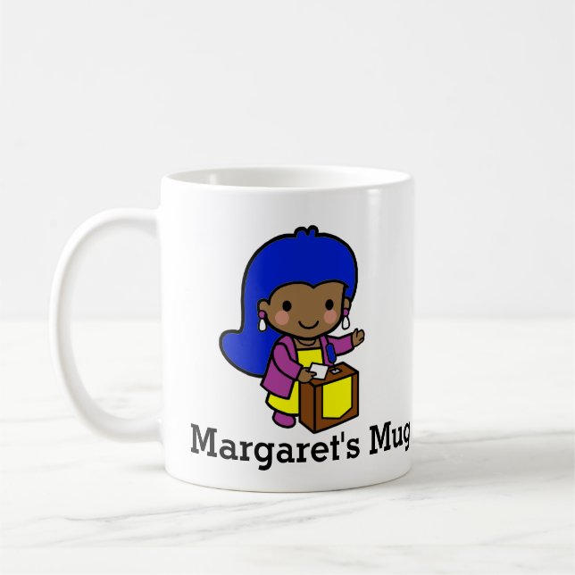 Personalisiertes Mädchen Politiker / Lautsprecher Kaffeetasse (Links)