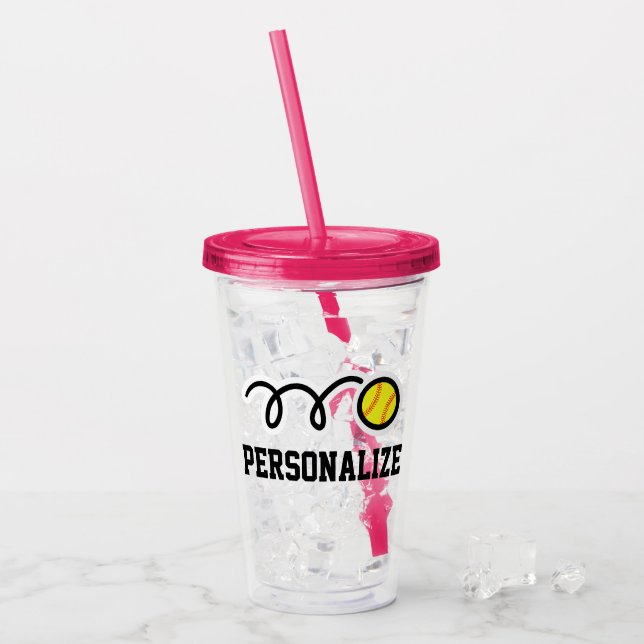 Personalisiertes Mädchenweichglas Acryltrinkbecher (Vorderseite Ice)