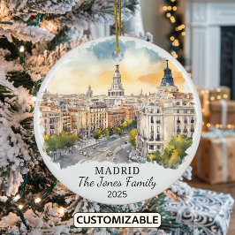Personalisiertes Madrider Ornament, Spanien Gesche Keramik Ornament