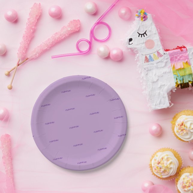 Personalisiertes Magenta Pappteller (Party)