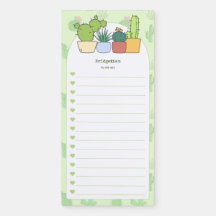 Personalisiertes MagnetNotepad - Kaktus #1