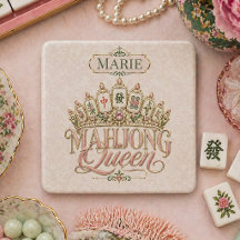 Personalisiertes Mahjong Queen Untersetzer-Geschen