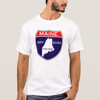 Personalisiertes Maine ICH Jahrestag 200 T-Shirt