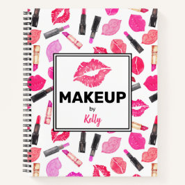 Personalisiertes Makeup Artist Wasserfarben Makeup Notizbuch