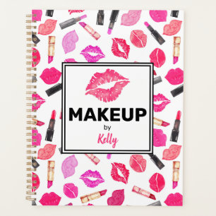 Personalisiertes Makeup Artist Wasserfarben Makeup Planer