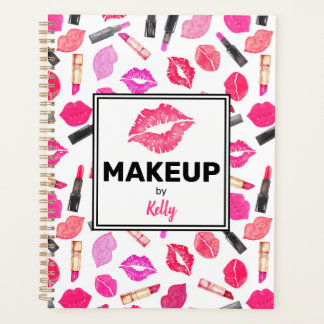 Personalisiertes Makeup Artist Wasserfarben Makeup Planer