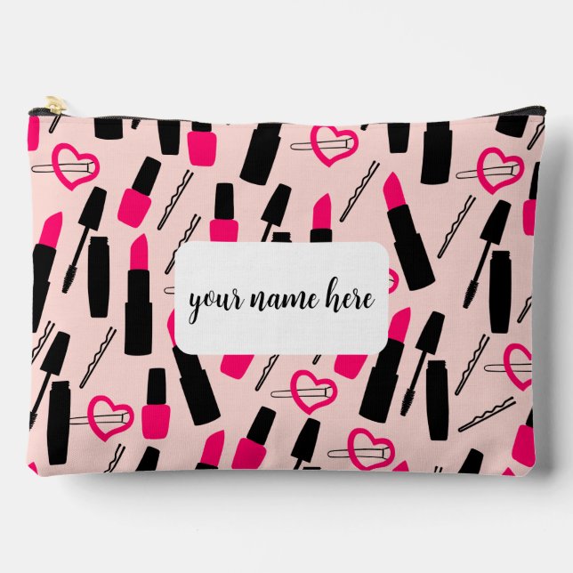 Personalisiertes Makeup Toilettenbeutel Zubehörtasche (Vorderseite)
