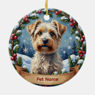 Personalisiertes maltesisches Weihnachten Keramik Ornament