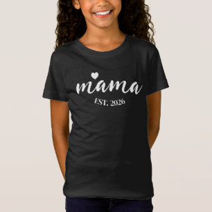 Personalisiertes Mama Est Jahr Benutzerdefiniertes T-Shirt