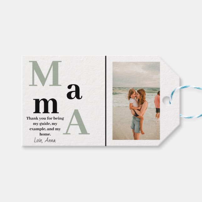 Personalisiertes Mama-Foto und -Nachricht - Gesche Geschenkanhänger (Vorderseite (Horizontal))
