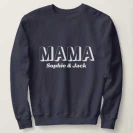 Personalisiertes Mama Sweatshirt mit Kid-Namen