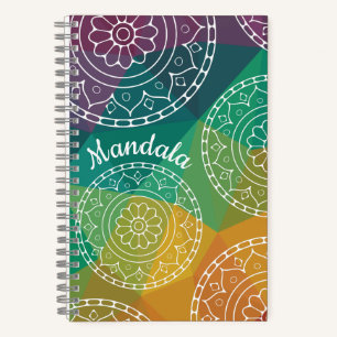 Personalisiertes Mandala Regenbogen Modernes Happy Notizbuch