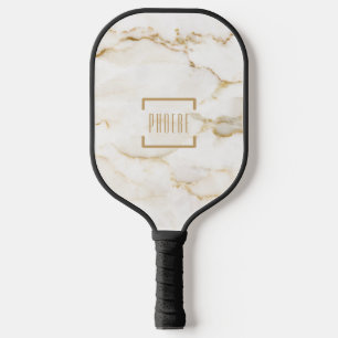 Personalisiertes Marbour Print Pattern Monogramm Pickleball Schläger