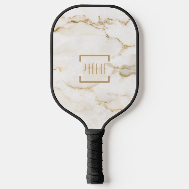 Personalisiertes Marbour Print Pattern Monogramm Pickleball Schläger (Vorderseite)