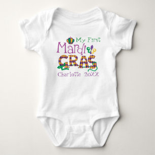 Personalisiertes Mardi Gras Baby Strampler
