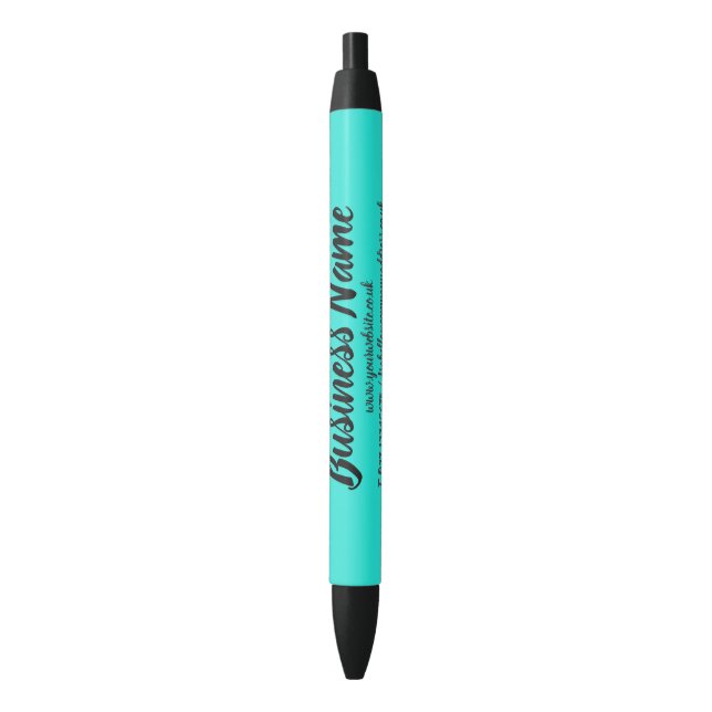 Personalisiertes Marketing aquamarin Kugelschreiber (Vorderseite Vertikal)