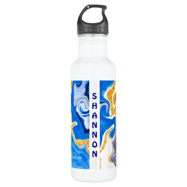 Personalisiertes Marmorwasser Kunst und Kultur Edelstahlflasche (Vorderseite)