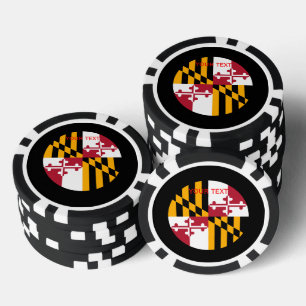 Personalisiertes Maryland-State-Flag für Ihren Tex Pokerchips
