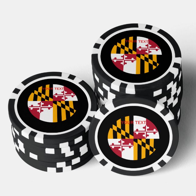 Personalisiertes Maryland-State-Flag für Ihren Tex Pokerchips (Stapel)
