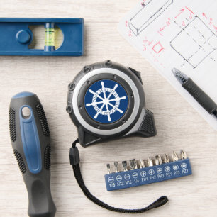 Personalisiertes Maßband mit maritimem Schiffsrude