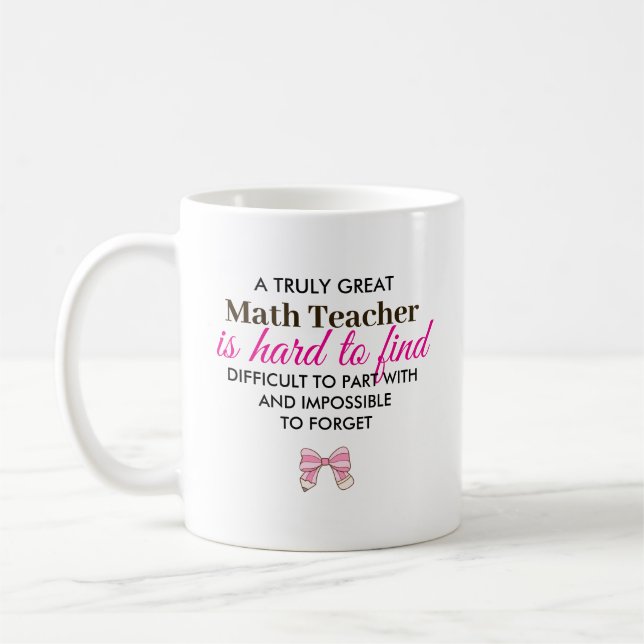 Personalisiertes Mathe-Lehrer Dankeschön-Geschenk Kaffeetasse (Links)
