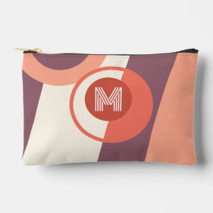 Personalisiertes Mauve Pfirsich Orange Korallenrot Zubehörtasche