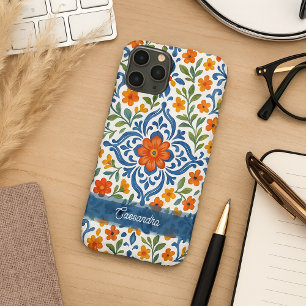 Personalisiertes mediterranes florales Kunstmuster Case-Mate iPhone Hülle