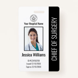 Personalisiertes medizinisches Mitarbeiter Foto ID Ausweis
