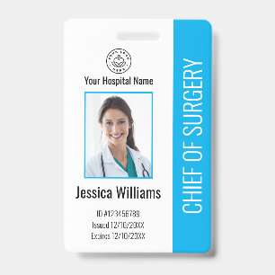 Personalisiertes medizinisches Mitarbeiter Foto ID Ausweis