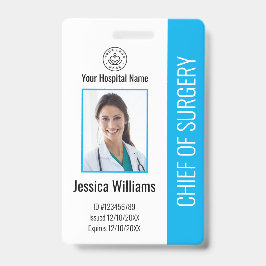 Personalisiertes medizinisches Mitarbeiter Foto ID Ausweis