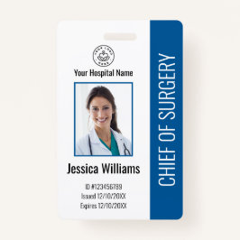 Personalisiertes medizinisches Mitarbeiter Foto ID Ausweis