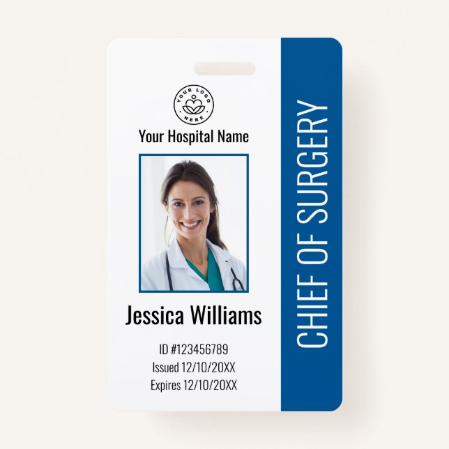 Personalisiertes medizinisches Mitarbeiter Foto ID Ausweis (Vorderseite)
