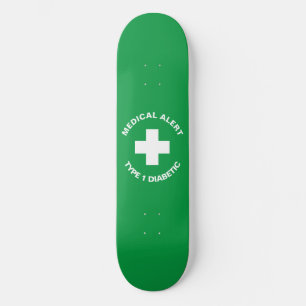 Personalisiertes medizinisches Warnhinweis Diabeti Skateboard