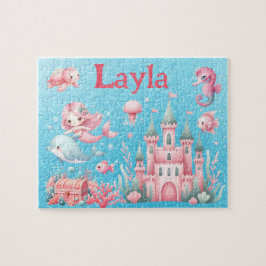 Personalisiertes Meerjungfrau-Kinder-Namen-Puzzle