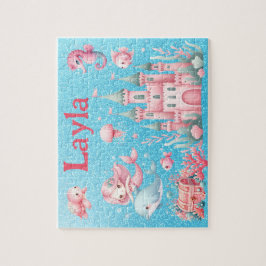 Personalisiertes Meerjungfrau-Kinder-Namen-Puzzle